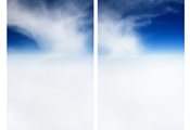 On the Clouds #5886 #5891, 2005, C-Print, 105x70cm each
